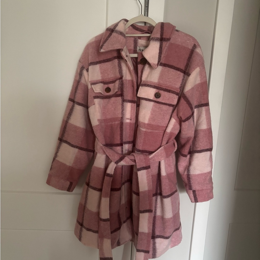 Plaid Pink Women's Jacket